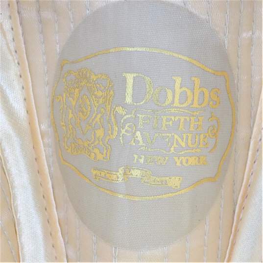 VTG Dobbs Fifth Avenue Men's Sandy Beige Tweed Fedora Hat w/ Feather Detail SZ 7 1/8 image number 8