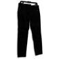 Womens Black Flat Front Pockets Skinny Corduroy Ankle Pants Size 12/32 image number 2