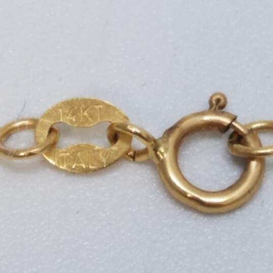 14K Gold Cross Pendant Necklace 3.9g image number 9