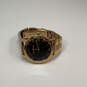 Designer Michael Kors MK-3585 Gold-Tone Round Black Dial Analog Wristwatch image number 3