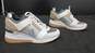 Women's White, Brown & Silver Tone MIchael Kors Shoes Size 8.5 image number 2