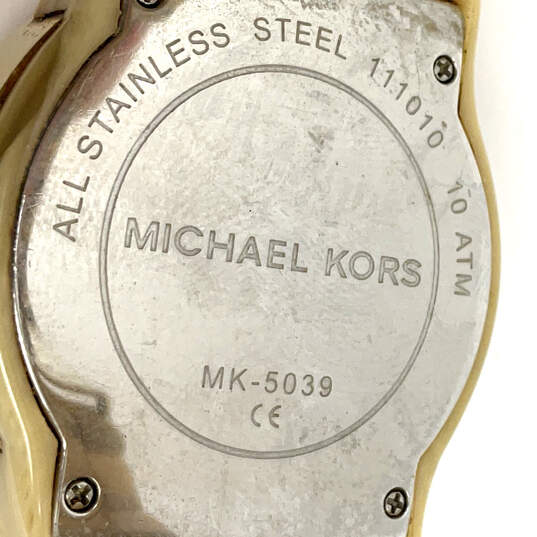 Designer Michael Kors MK-5039 Gold-Tone Stainless Steel Analog Wristwatch image number 4