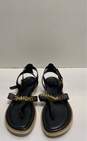 Michael Kors Gold Chain Link Black Thong Sandals Women's Size 9.5 image number 5