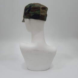 2 Vintage US Army Military Camo Hats Sizes Mens 7 And 7 1/8 alternative image