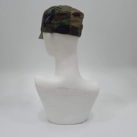 2 Vintage US Army Military Camo Hats Sizes Mens 7 And 7 1/8 image number 2