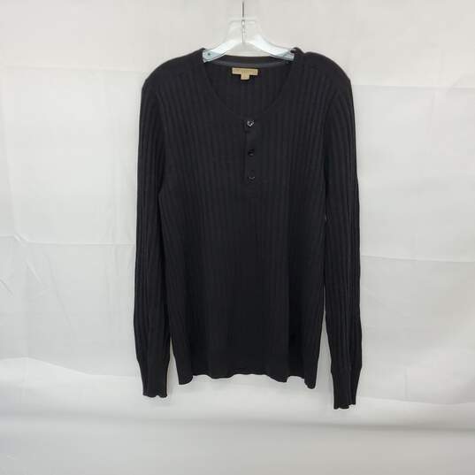 Burberry Brit Dark Gray Cashmere Blend Sweater MN Size M image number 1