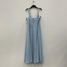 NWT Womens Blue Sleevless Spaghetti Strap Back Zip Mini Dress Size 3XL alternative image