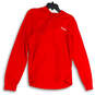 Womens Red Regular Fit Drawstring Long Sleeve Pullover Hoodie Size Small image number 4
