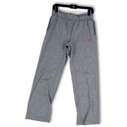 Womens Gray Dri-Fit Flat Front Elastic Waist Pull-On Sweatpants Size XL