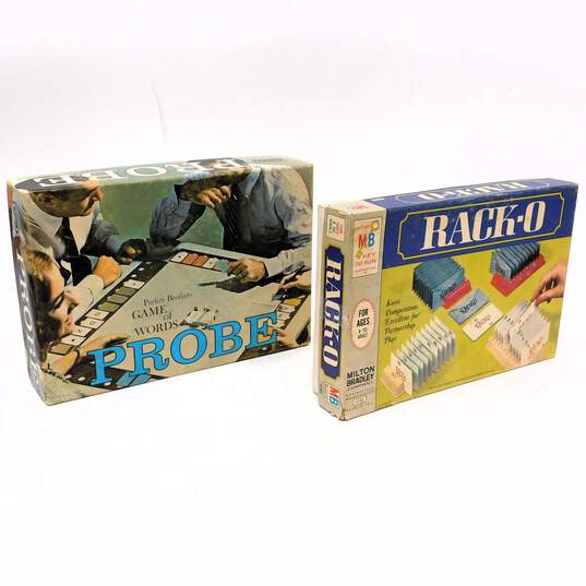 Lot of 2 Vintage Games Racko & Probe image number 1