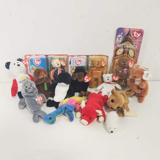 Lot of 15 Assorted TY Beanie Babies image number 1