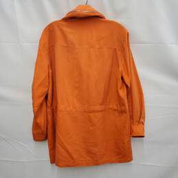 VTG Neiman Marcus WM's Orange Cruiser 100% Silk Hooded Jacket Size SM alternative image