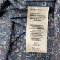 Burberry Brit Men's Blue Flower Print Button Up Long Sleeve Shirt Size L w/COA image number 6