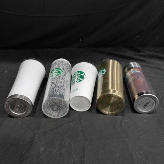 5PC Starbucks Assoted Coffee Tumbler Travel Cups image number 3