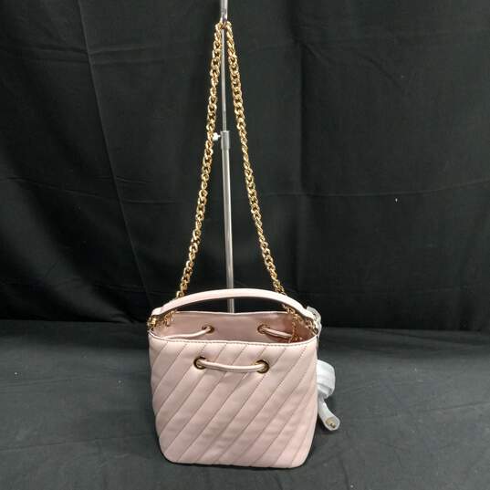 Michael Kors Shell Pink Quilted Drawstring Handbag w/ Shoulder Straps image number 2