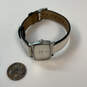 Designer Skagen 330SSLWB Silver-Tone Leather Strap Square Analog Wristwatch image number 2
