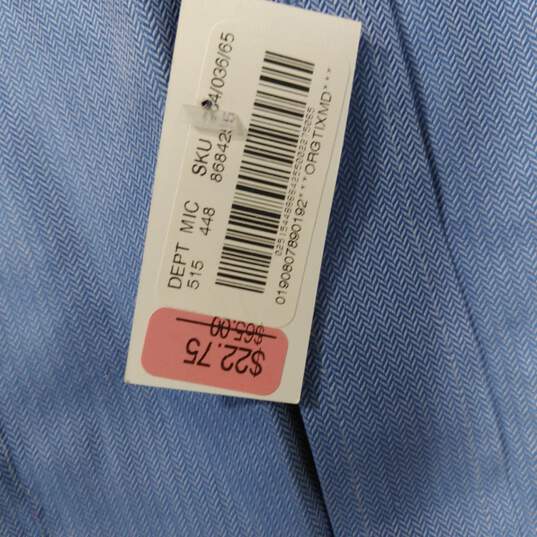 Gold Label Men's Blue Button-Up Size 17/35 NWT image number 4