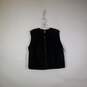 Womens Regular Fit Round Neck Sleeveless Full Zip Vest Jacket Size XL image number 1