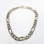Sterling Silver Amber Like Sz 3 3/4 Ring 7in Figaro Chain Bracelet 13.9g image number 3