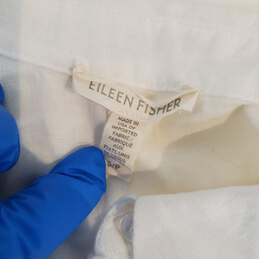 Eileen Fisher White Organic Irish Linen Button Up Shirt Size S alternative image