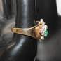 14K Yellow & White Gold Emerald Diamond Accent Ring(Size 7.5)7.3g- image number 3