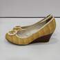 Tory Burch Brown Leather And Wood Wedge Heels Size 8M image number 3