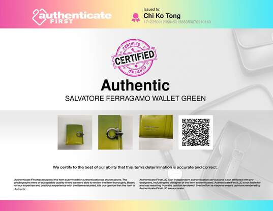 Salvatore Ferragamo Wallet Green image number 7