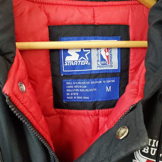 Starter NBA Chicago Bulls Hooded Jacket Mens Size M image number 3