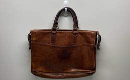 Unbranded Brown Leather Messenger Bag alternative image