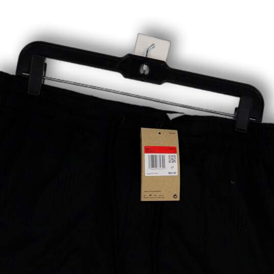 NWT Mens Black Flat Front Elastic Waist Yoga Athletic Shorts Size Large image number 3
