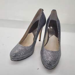 Michael Kors Women's Ombre Silver Glitter Platform Heels Size 7M alternative image