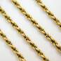 14K Yellow Gold Rope Chain Necklace for Repair 10.3g image number 5