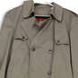Mens Taupe Long Sleeve Belted Double Breasted Trench Coat Size 42R image number 4
