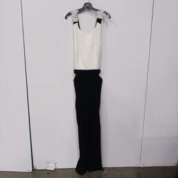 Ted Baker Lydia Monochrome Contrast Cross Back Jumpsuit Women's Size 5 NWT