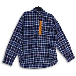NWT JACHS Mens Multicolor Plaid Spread Collar Long Sleeve Button-Up Shirt Sz XXL