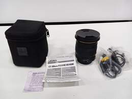 Sigma 17-50mm F2.8 DC OS HSM Camera Lens with Accessories