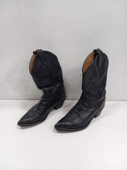 Women's Black Justin Cowboy Boots Size 6b