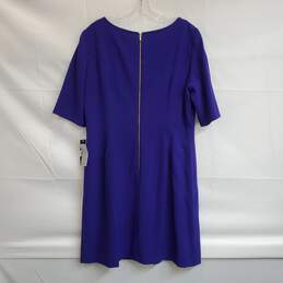 Tahari A-Line Regal Purple Dress Sz 16 alternative image