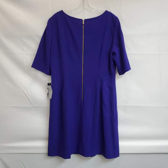 Tahari A-Line Regal Purple Dress Sz 16 image number 2