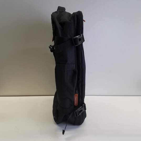 Lumesner Carry on Travel Backpack 40L Black Nylon Bag image number 5