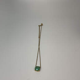 Designer Kate Spade Gold-Tone Turquoise Stone Emerald Pendant Necklace alternative image