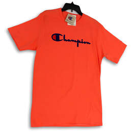 NWT Womens Orange Short Sleeve Crew Neck Pullover T-Shirt Size Large