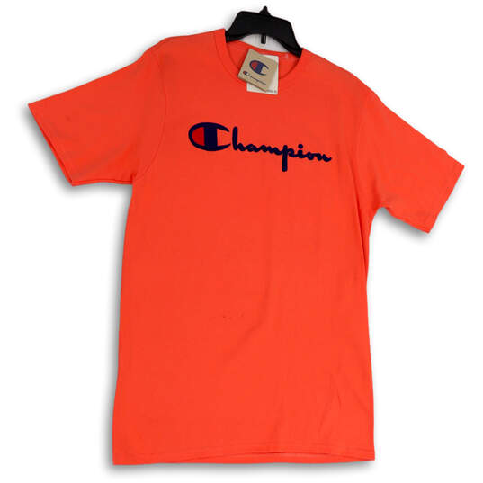 NWT Womens Orange Short Sleeve Crew Neck Pullover T-Shirt Size Large image number 1