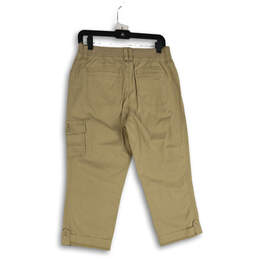 NWT Womens Tan Flex-To-Go Relaxed Fit Cargo Pocket Capri Pants Size M alternative image