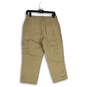 NWT Womens Tan Flex-To-Go Relaxed Fit Cargo Pocket Capri Pants Size M image number 2