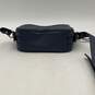 Kate Spade Womens Blue Leather Zip Buckle Adjustable Strap Crossbody Bag Purse image number 3