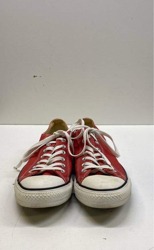 Converse All Star Classic Red Low Top Canvas Lace Up Sneakers Men's Size 10 image number 2