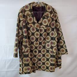 Unbranded and Unisized Women's Long Pattern Coat with Purple Lining
