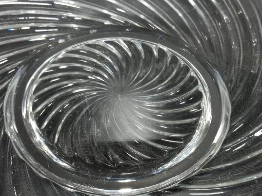 Vintage Round Swirl Clear Glass Serving Platter image number 2