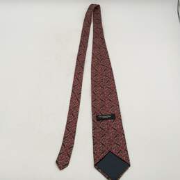 Christian Dior Mens Red Purple Printed Adjustable Four In Hand Pointed Neck Tie alternative image